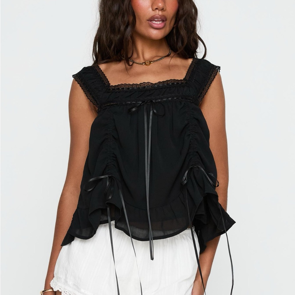 Princess Polly Eluisa Lace Top Black